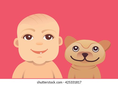 baby smile vector illustration
