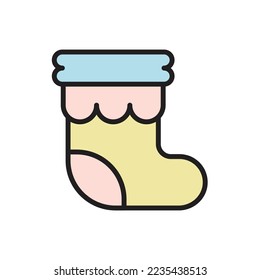 Baby Sock Icon Vector Illustration