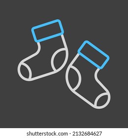 Baby socks bootees vector icon. Graph symbol for children and newborn babies web site and apps design, logo, app, UI