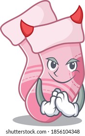 baby socks clothed as devil cartoon character design concept