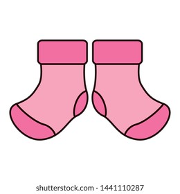 baby socks clothes isolated icon