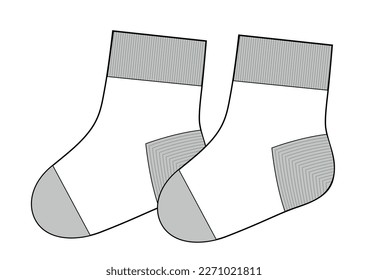 BABY SOCKS DESIGN vector sketch