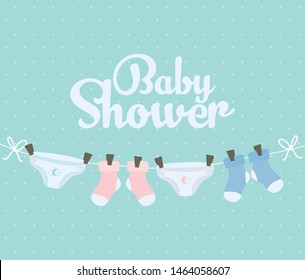 baby socks and diapers hanging clothes