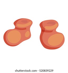 Baby socks icon. Cartoon illustration of baby socks vector icon for web design