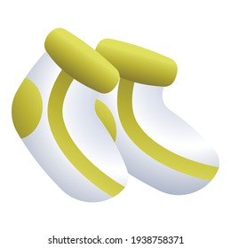 Baby socks icon. Cartoon of Baby socks vector icon for web design isolated on white background