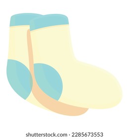 Baby socks icon cartoon vector. Girl party. Child happy