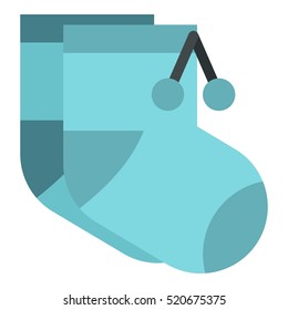 Baby socks icon. Flat illustration of baby socks vector icon for web design