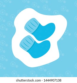 Baby socks icon. Flat symbol design vector illustration of child socks. Cute icon for web.	