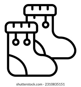 Baby socks icon outline vector. Infant care. Newborn child