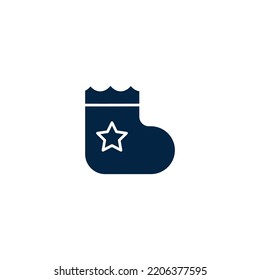 Baby socks icon. Simple element illustration. Baby socks concept outline symbol design.