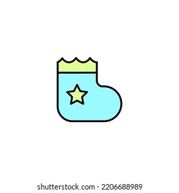 Baby socks icon. Simple element illustration. Baby socks concept outline symbol design.