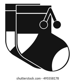 Baby socks icon in simple style on a white background vector illustration