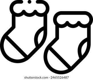 baby socks icon. Thin Linear Style Design Isolated On White Background