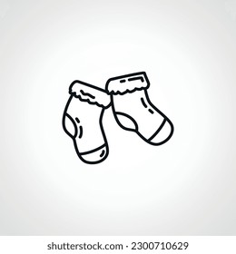 baby socks line icon. baby socks outline icon.