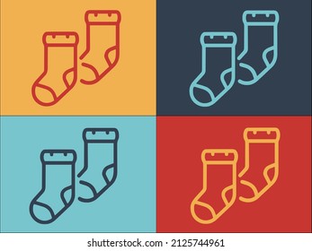 Baby socks Logo Template, Simple Flat Icon of socks,ba,plastic