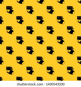 Baby socks pattern seamless vector repeat geometric yellow for any design