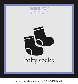 baby socks vector icon