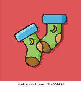 baby socks vector icon