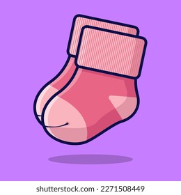 Baby socks vector icon illustration. Socks icon concept isolated. Flat design