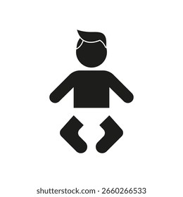 Baby Solid Icon. Infant Care, Child Development, And Parenthood Silhouette Symbol. Parenting And Family Planning. Isolated Vector Illustration.