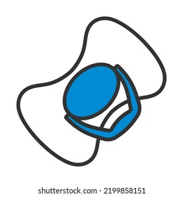 Icono de Baby Soother. Contorno de negrita editable con diseño de relleno de color. Ilustración vectorial.
