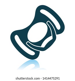 Baby Soother Icon. Shadow Reflection Design. Vector Illustration.