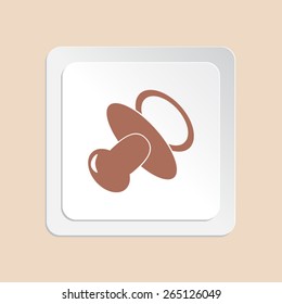 baby soother vector icon 