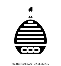 baby sound machine home accessory glyph icon vector. baby sound machine home accessory sign. isolated symbol illustration
