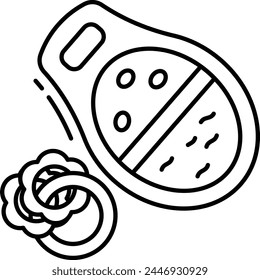 baby soups outline vector illustration