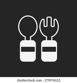 baby spoon and fork icon