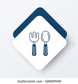 baby spoon and fork icon