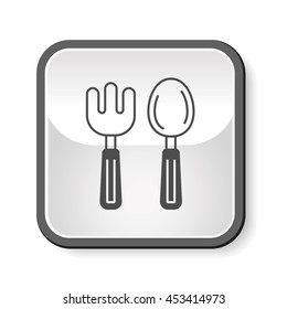 baby spoon and fork icon