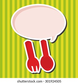 baby spoon and fork theme elements
