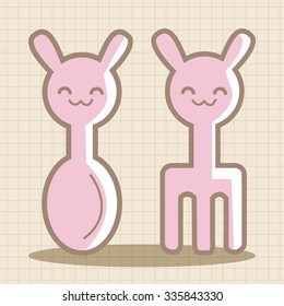 baby spoon and fork theme elements