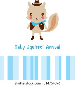 baby squirrel arrival card