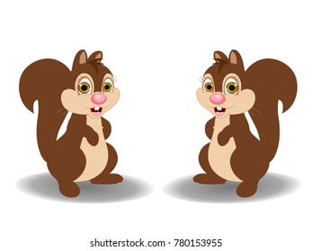Baby Squirrels - Cartoon Vector Image