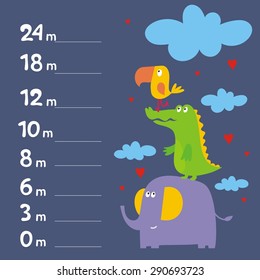 baby stadiometer vector design