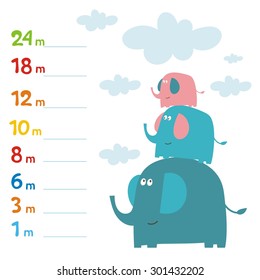 baby stadiometer vector design