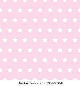 baby star pattern white on pink