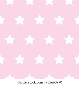 baby star pattern white on pink