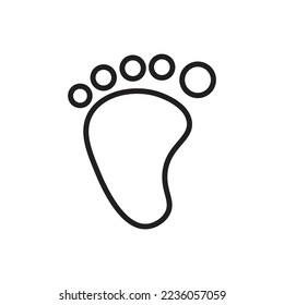 baby Step Outline Icon Vector Illustration