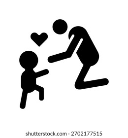 Baby Steps Icon Glyph Vector Illustration