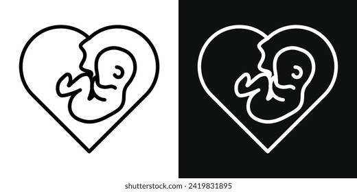 Bebé en conjunto de iconos de estómago. Ilustración del vector
