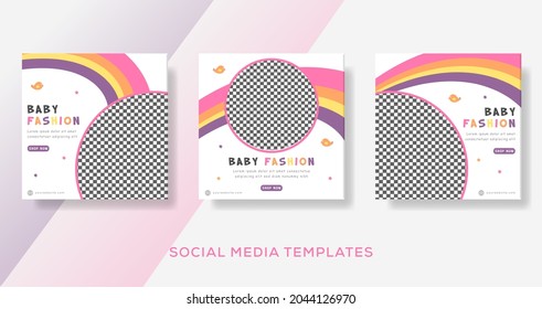 Baby Store Banner Post. Premium Vector