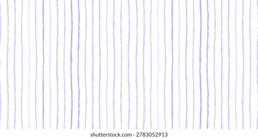 Baby stripe seamless pattern with soft watercolor wave lines in light blue on white background. Delicate baby watercolor stripe and wave pattern. Drag to swatches panel to use