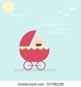 Baby in the stroller