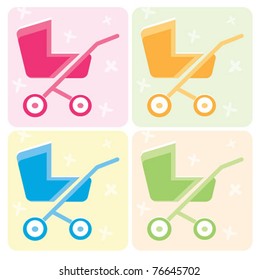 Baby stroller with background