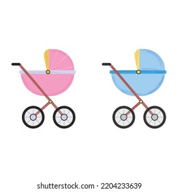 Baby stroller for a boy and for a girl