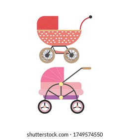 baby stroller clipart illustration design