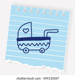 baby stroller doodle drawing